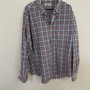 Southern Tide Red, Blue & White Plaid Button-Down Shirt - Classic Fit